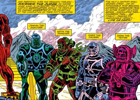 marvel comics celestial with names